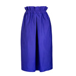 Ava Long Skirt in vivid ultra violet ribbed woven fabric