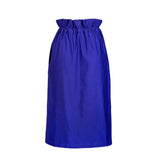 Ava Long Skirt in vivid ultra violet ribbed woven fabric