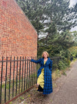 Cora Blue Tartan Coat-Dress – Royal & Dark Blue