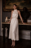 Fiona Pleated Dress in Cream