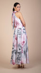 Nancy Print Silk Satin Maxi Length Dress