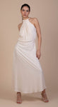 Fiona Pleated Dress in Cream