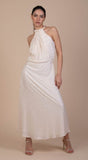 Fiona Pleated Dress in Cream