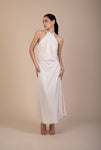 Fiona Pleated Dress in Cream