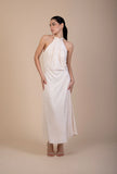 Fiona Pleated Dress in Cream