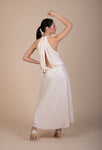 Fiona Pleated Dress in Cream