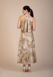 Esme Champagne Gold Lace Maxi Dress