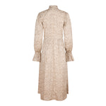 Margot Cotton Bow Midi Dress – Cream with Brown Florals