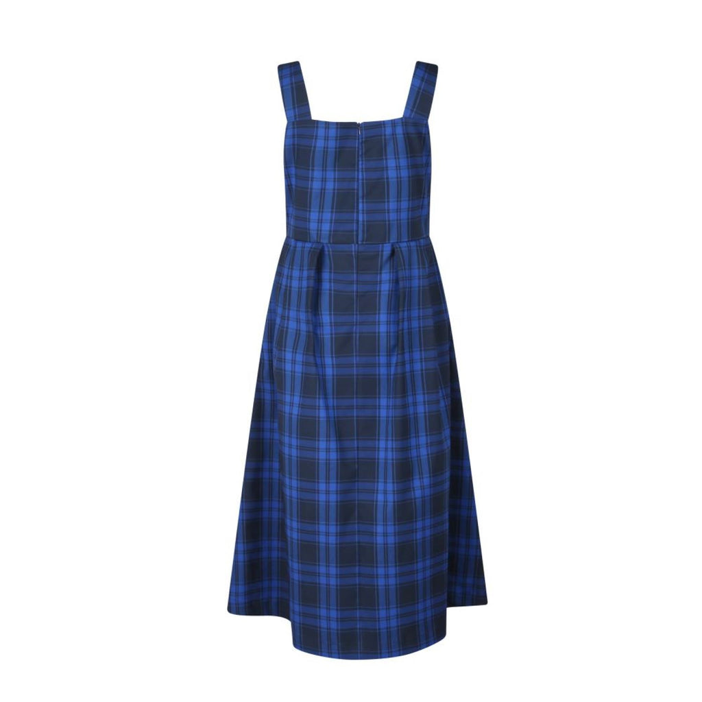 Stella Blue Tartan Pinafore Midi Dress Royal & Dark Blu numbat.uk Stella Blue Tartan Pinafore Midi Dress Royal & Dark Blu numbat.uk