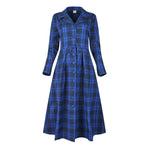 Cora Blue Tartan Coat