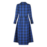 Cora Blue Tartan Coat