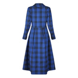 Cora Blue Tartan Coat