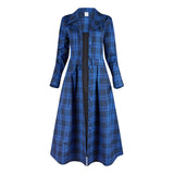 Cora Blue Tartan Coat