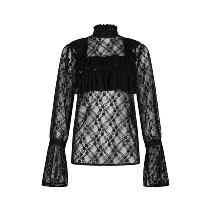 Evelyn Black Lace Blouse