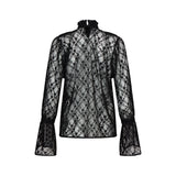 Evelyn Black Lace Blouse