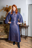 Chloe Jacquard Dress With Cloak Sleeves.