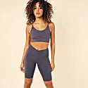 Blake Biker Stretch High Rise Shorts - Grey
