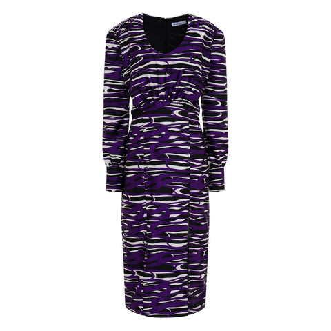 Gabrielle Zebra Midi Slit Dress