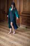 Hermione Emerald Velvet Duster