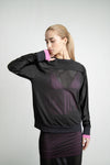 KNIT NET SWEATSHIRT