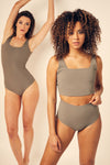 Callie Sustain Swimsuit - Khaki