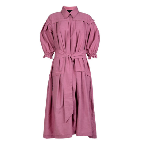 Eleonor Cotton Shirt Dress With Belt.