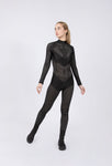 STRECH NET JUMPSUIT - BANDS DECORATIVE