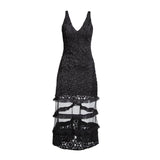 Verita 3D Lace Mesh Maxi Dress