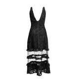 Verita 3D Lace Mesh Maxi Dress