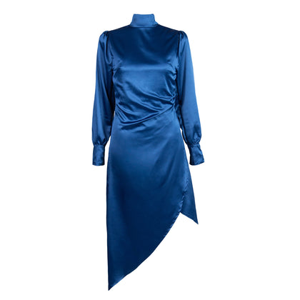 Alisha Royal Blue Silk Satin Dress