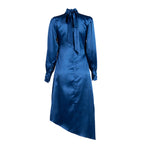 Alisha Royal Blue Silk Satin Dress