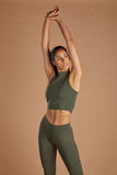 Women's Vital Crop Tank - Olive