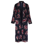 Hermione Navy Floral Velvet Duster