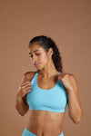 Women's Core Sports Bra - Sky Blue